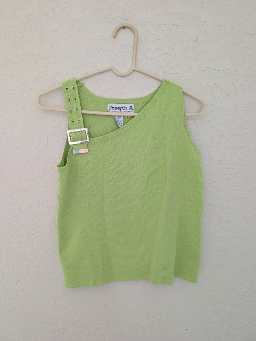Vintage Joseph A Y2K Belt Buckle Strap Tank Top Size L